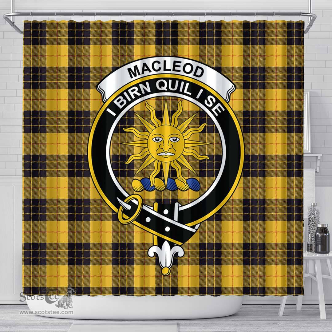 Scottish MacLeod of Lewis Ancient Clan Crest Tartan Shower Curtain
