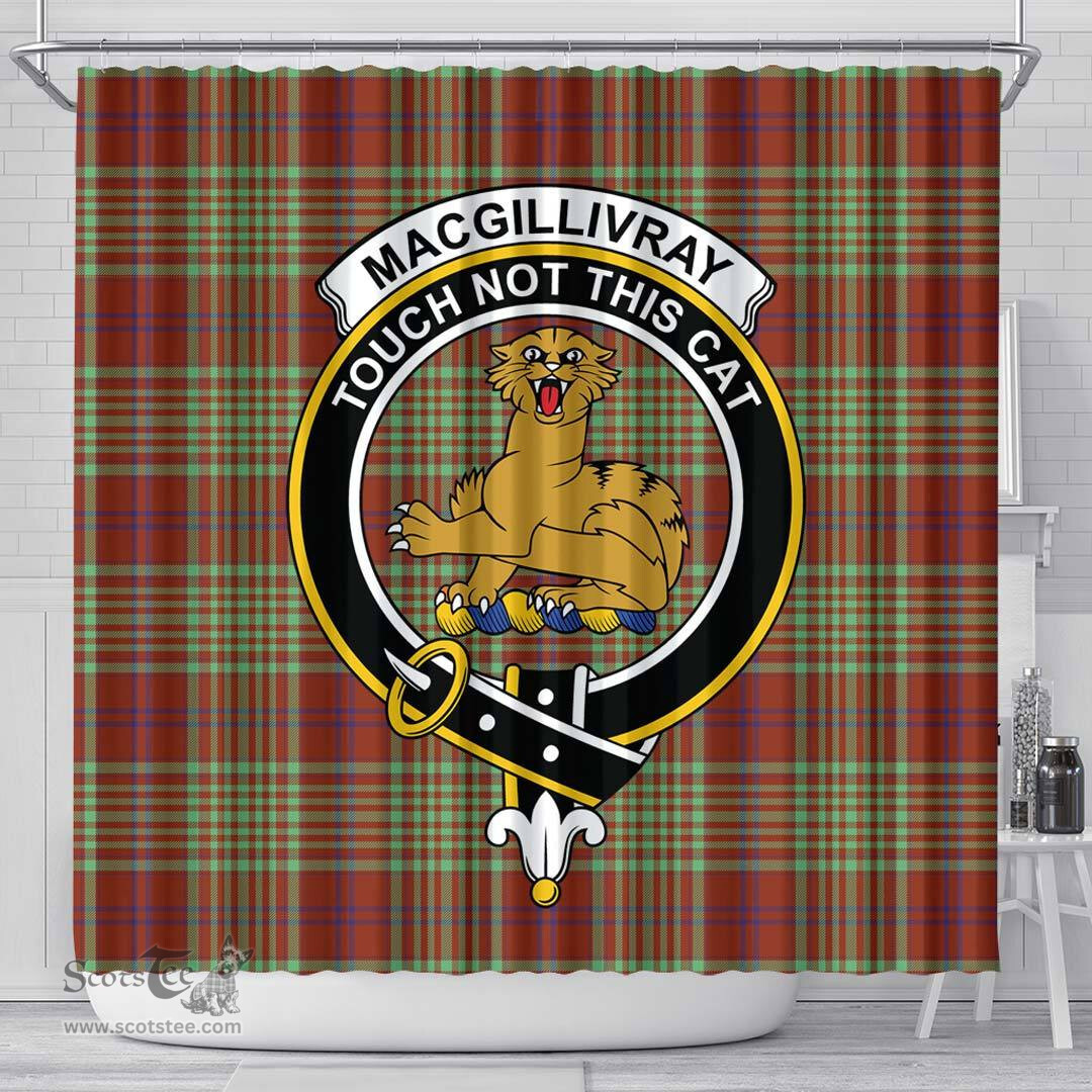 Scottish MacGillivray Hunting Ancient Clan Crest Tartan Shower Curtain