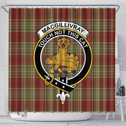 Scottish MacGillivray Hunting Ancient Clan Crest Tartan Shower Curtain