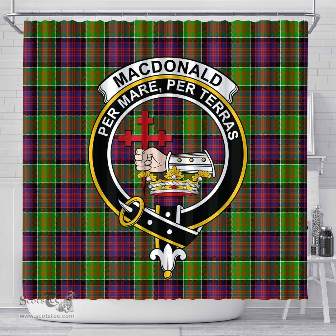 Scottish MacDonald of Clanranald Clan Crest Tartan Shower Curtain