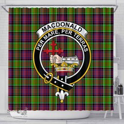 Scottish MacDonald of Clanranald Clan Crest Tartan Shower Curtain