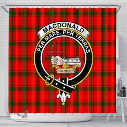 Scottish MacDonald of Sleat Clan Crest Tartan Shower Curtain