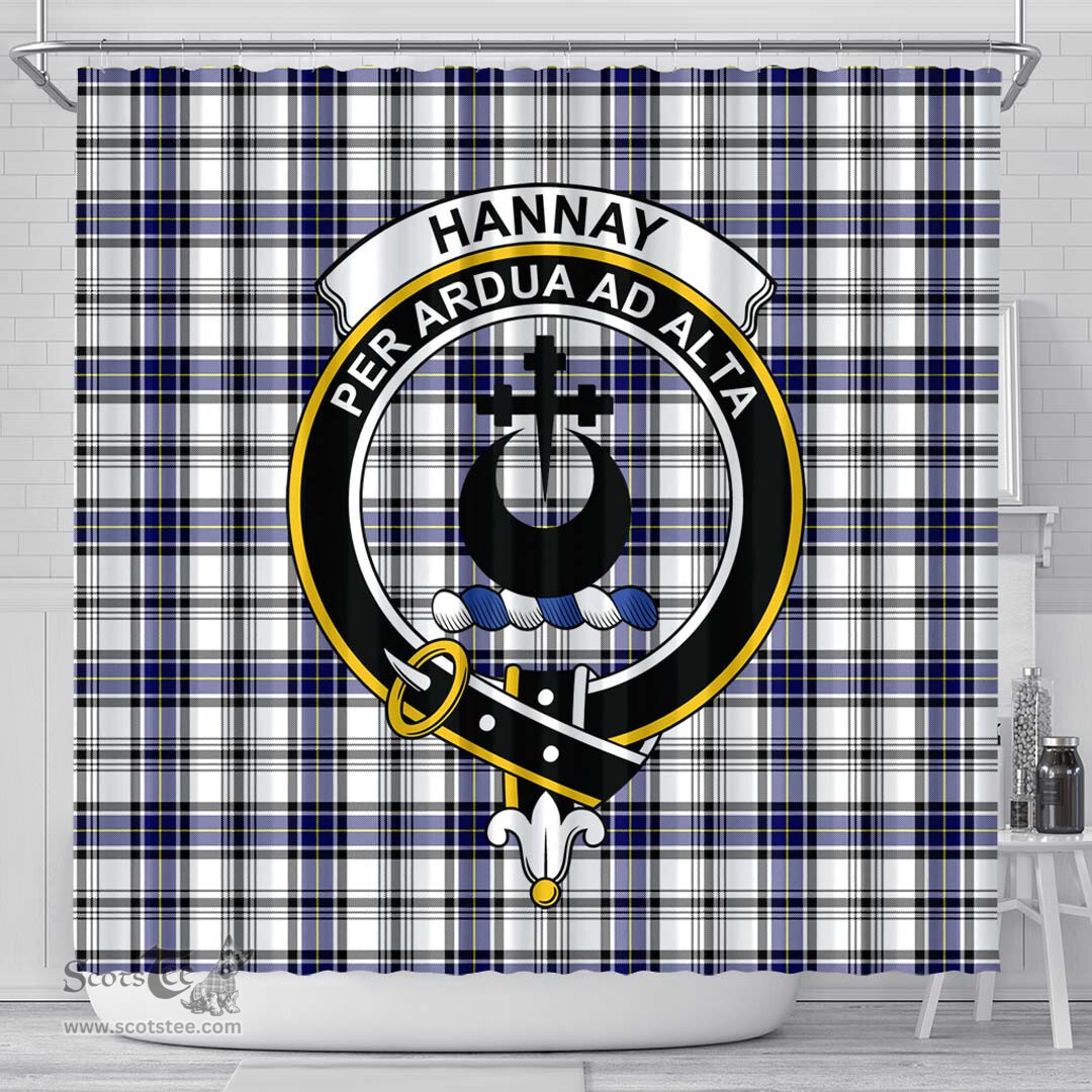 Scottish Hannay Modern Clan Crest Tartan Shower Curtain