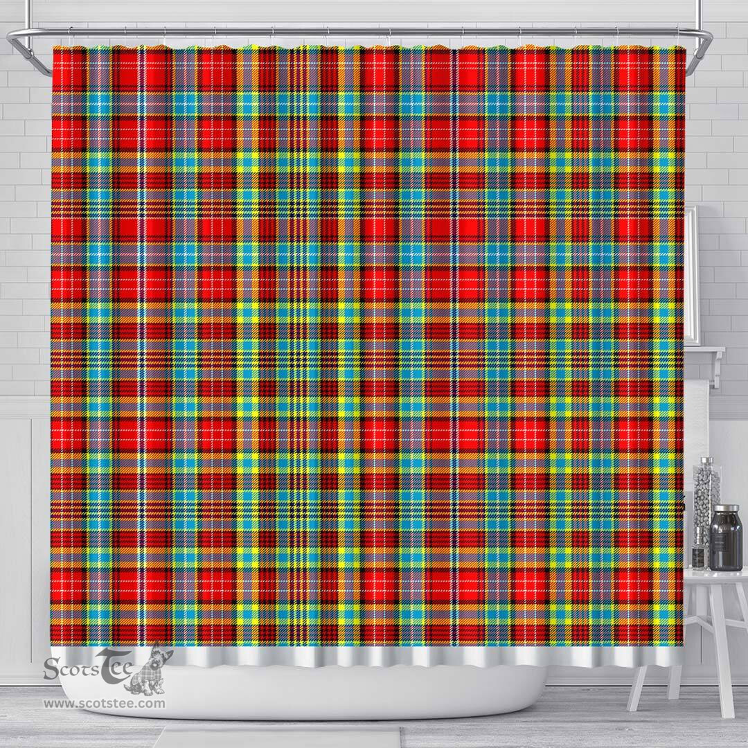 Scottish Ogilvie Hunting Ancient Clan Tartan Shower Curtain