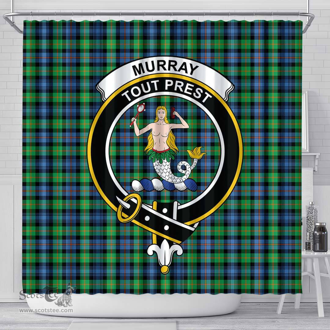 Scottish Murray of Atholl Ancient Clan Crest Tartan Shower Curtain