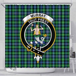 Scottish Murray of Atholl Ancient Clan Crest Tartan Shower Curtain