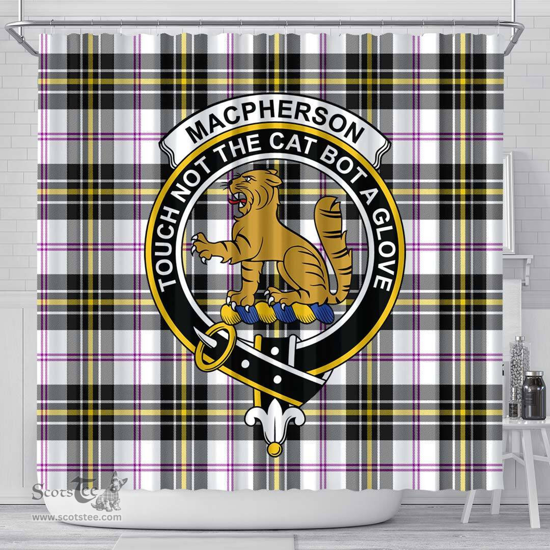 Scottish MacPherson Dress Modern Clan Crest Tartan Shower Curtain