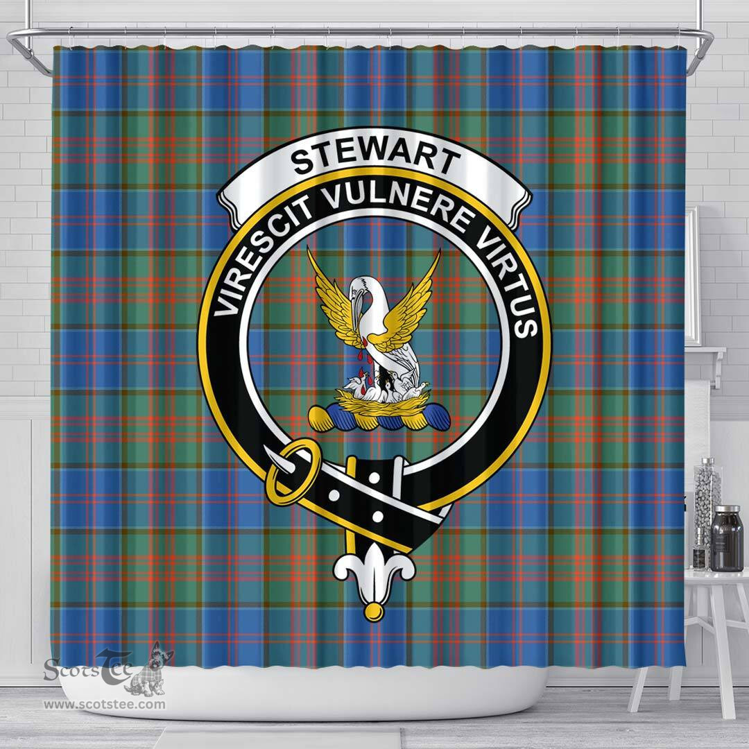 Scottish Stewart of Appin Hunting Ancient Clan Crest Tartan Shower Curtain