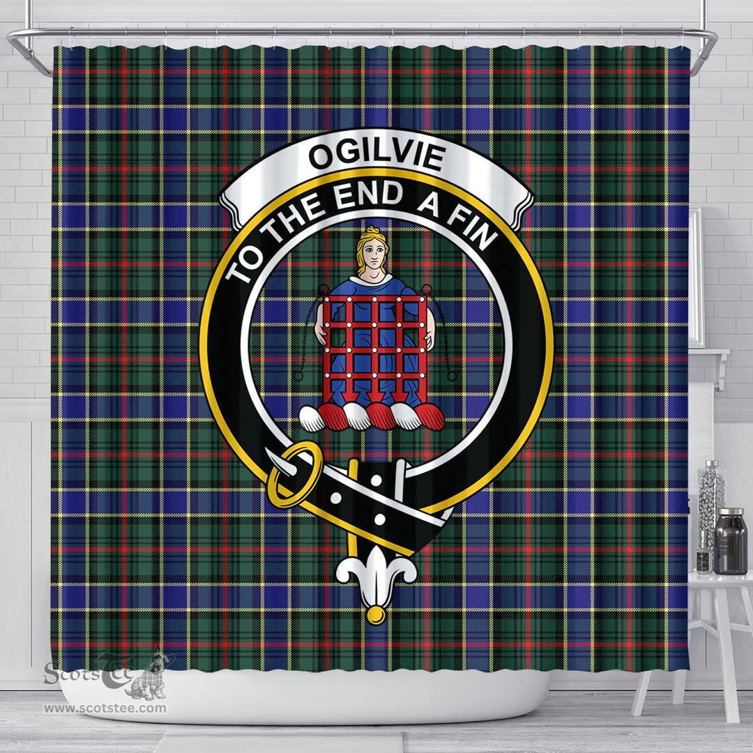 Scottish Ogilvie of Airlie Ancient Clan Crest Tartan Shower Curtain
