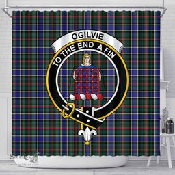 Scottish Ogilvie of Airlie Ancient Clan Crest Tartan Shower Curtain