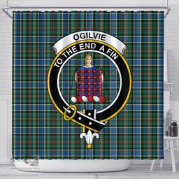 Scottish Ogilvie Hunting Modern Clan Crest Tartan Shower Curtain