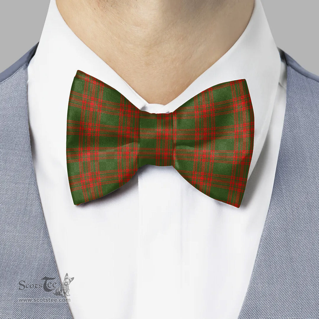 Scottish Menzies Green Modern Clan Scottish Tartan Bow Tie