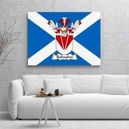 ScotsTee Shop Scottish Balmakin Clan Family Crest Scottish Flag Framed Canvas Print