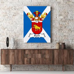 ScotsTee Shop Scottish Baird Clan Family Crest Scottish Flag Framed Canvas Print