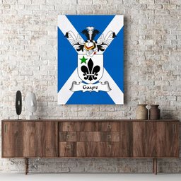 ScotsTee Shop Scottish Gayre Clan Family Crest Scottish Flag Framed Canvas Print