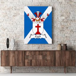 ScotsTee Shop Scottish Legat Clan Family Crest Scottish Flag Framed Canvas Print