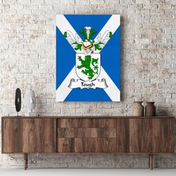 ScotsTee Shop Scottish Tough Clan Family Crest Scottish Flag Framed Canvas Print