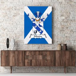 ScotsTee Shop Scottish Pilmure Clan Family Crest Scottish Flag Framed Canvas Print