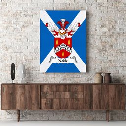 ScotsTee Shop Scottish Noble Clan Family Crest Scottish Flag Framed Canvas Print