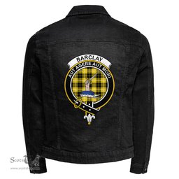 ScotsTee Shop Scottish Barclay Dress Modern Clan Crest Tartan Scottish Denim Jacket