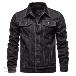 ScotsTee Shop Scottish MacNeil of Colonsay Modern Clan Crest Tartan Scottish Denim Jacket