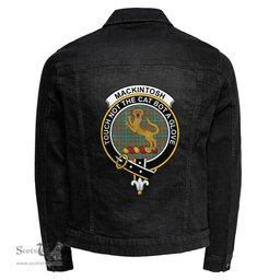 ScotsTee Shop Scottish MacKintosh Hunting Ancient Clan Crest Tartan Scottish Denim Jacket