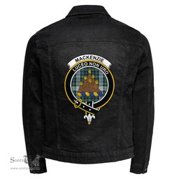 ScotsTee Shop Scottish MacKenzie Dress Ancient Clan Crest Tartan Scottish Denim Jacket