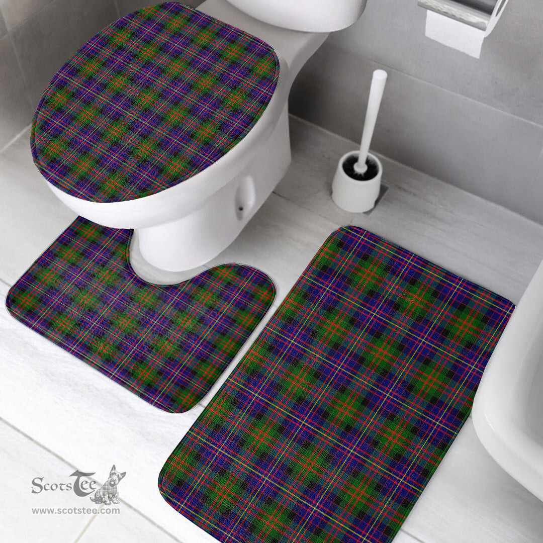 Scottish Cameron of Erracht Modern Clan Tartan Bath Rug Set Plaid Bathroom Set