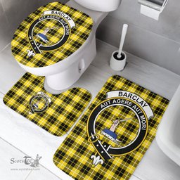 Scottish Barclay Dress Modern Clan Crest Tartan Bath Rug Set Plaid Bathroom Set