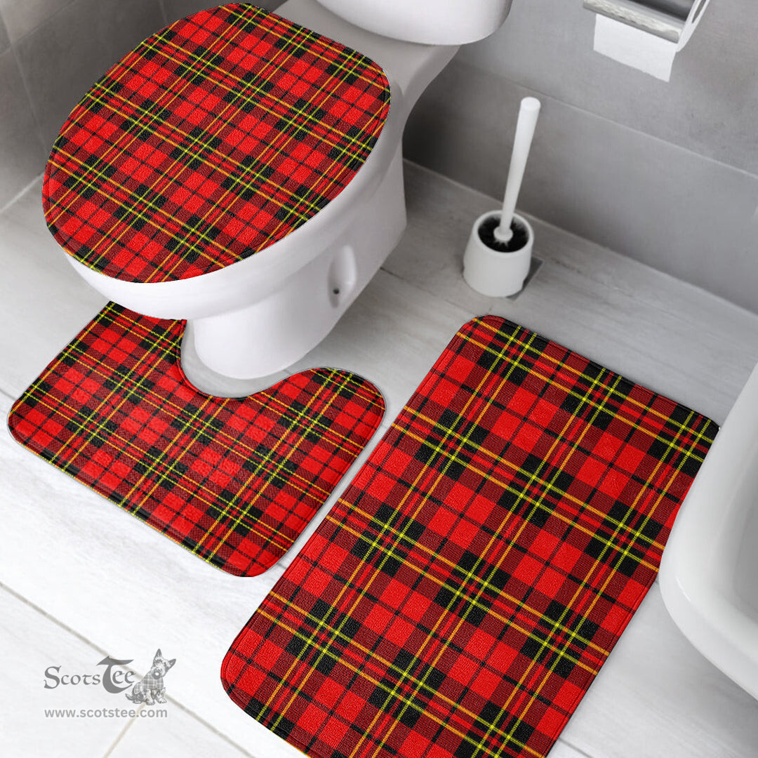 Scottish Brodie Modern Clan Tartan Bath Rug Set Plaid Bathroom Set