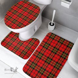 Scottish Brodie Modern Clan Tartan Bath Rug Set Plaid Bathroom Set