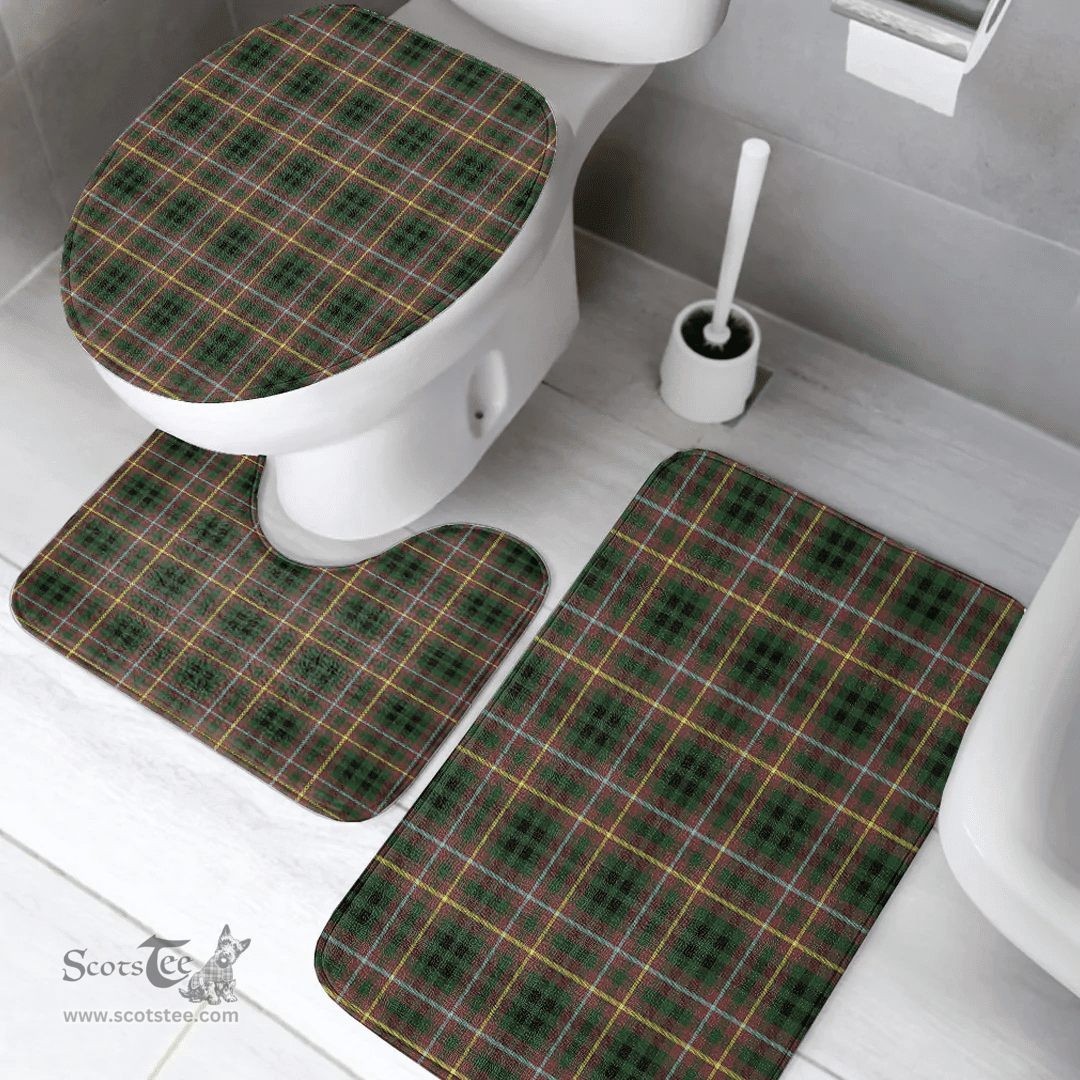 Scottish Buchanan Hunting Clan Tartan Bath Rug Set Plaid Bathroom Set