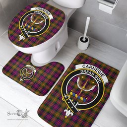 Scottish Carnegie Modern Clan Crest Tartan Bath Rug Set Plaid Bathroom Set