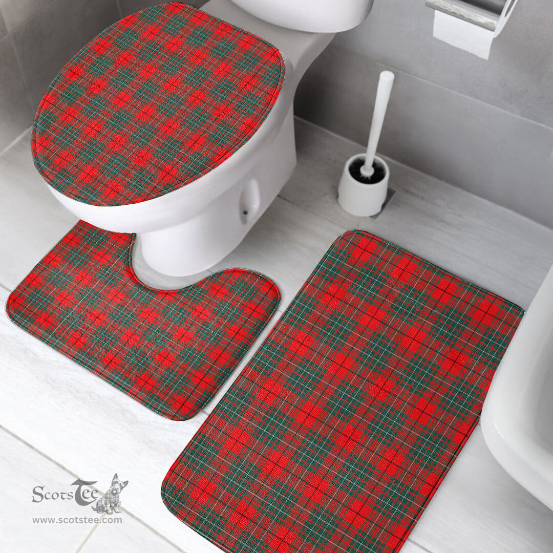 Scottish Cumming Modern Clan Tartan Bath Rug Set Plaid Bathroom Set