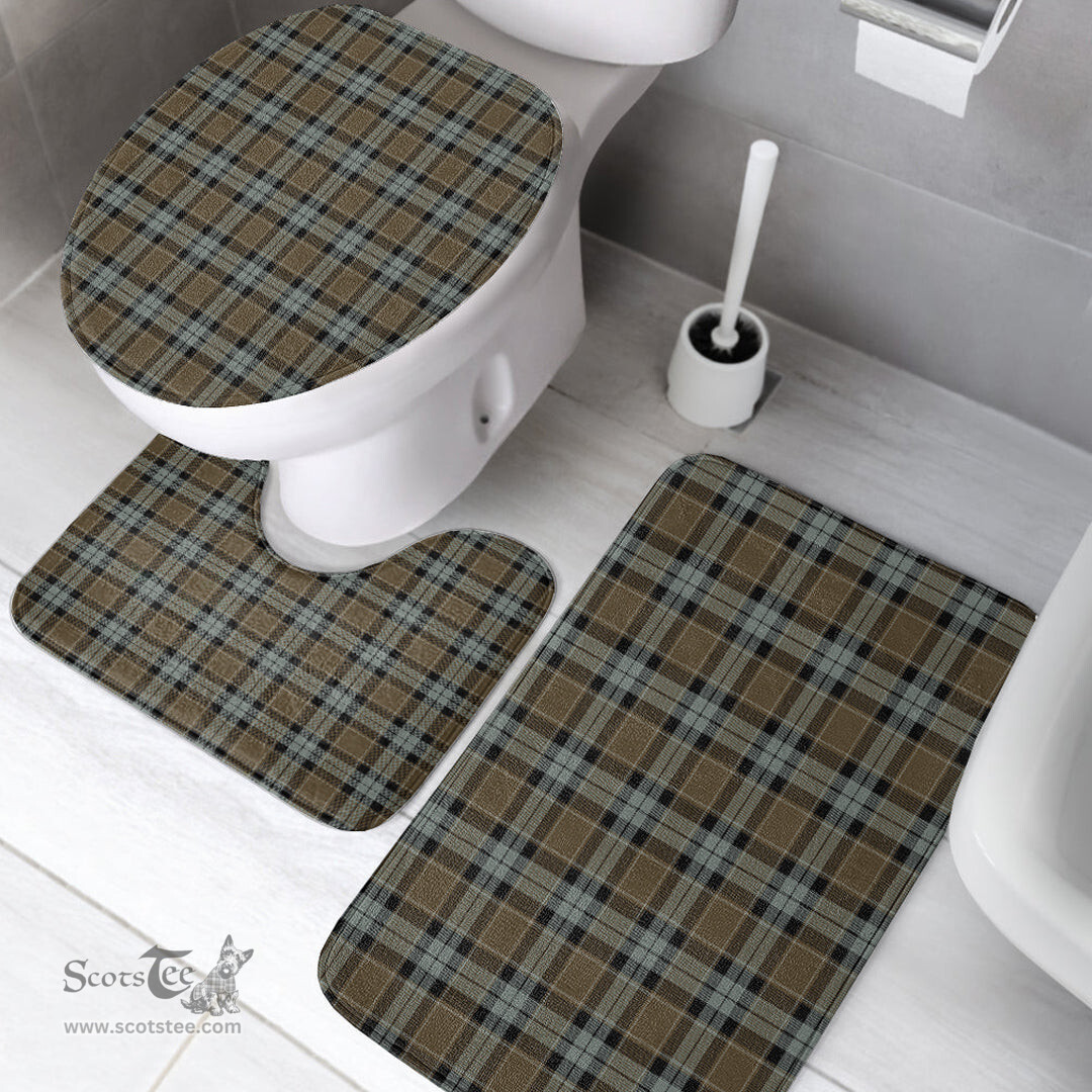 Scottish Graham of Menteith Weathered Clan Tartan Bath Rug Set Plaid Bathroom Set