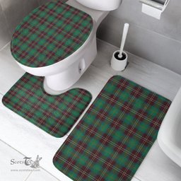 Scottish Chisholm Hunting Ancient Clan Tartan Bath Rug Set Plaid Bathroom Set