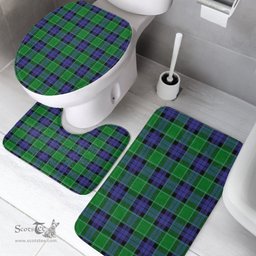 Scottish Graham of Menteith Modern Clan Tartan Bath Rug Set Plaid Bathroom Set