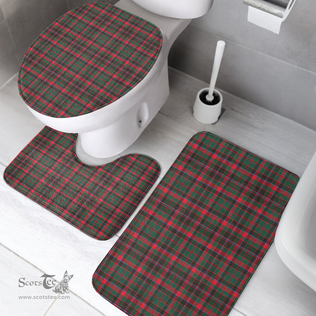 Scottish Cumming Hunting Modern Clan Tartan Bath Rug Set Plaid Bathroom Set