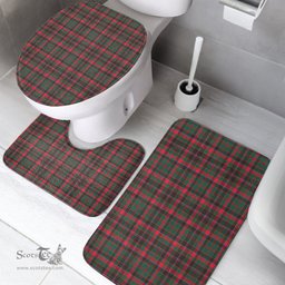 Scottish Cumming Hunting Modern Clan Tartan Bath Rug Set Plaid Bathroom Set