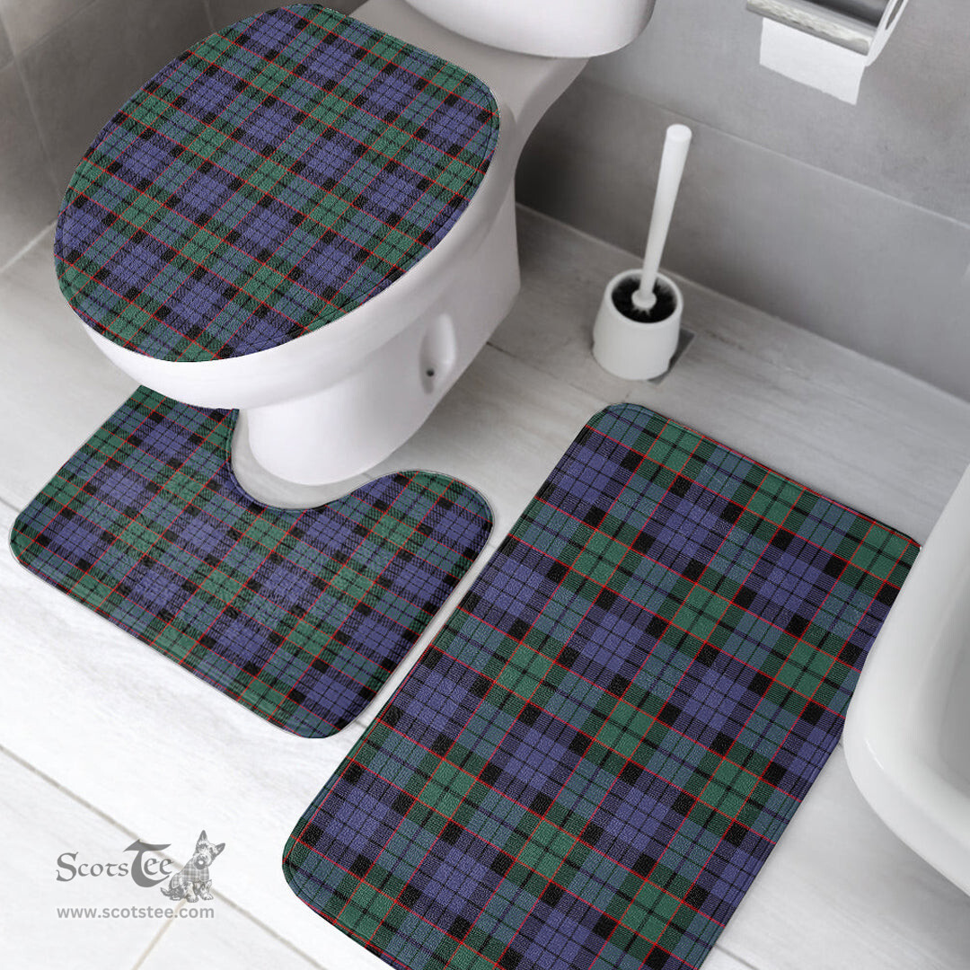 Scottish Fletcher Modern Clan Tartan Bath Rug Set Plaid Bathroom Set