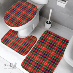 Scottish Christie Clan Tartan Bath Rug Set Plaid Bathroom Set