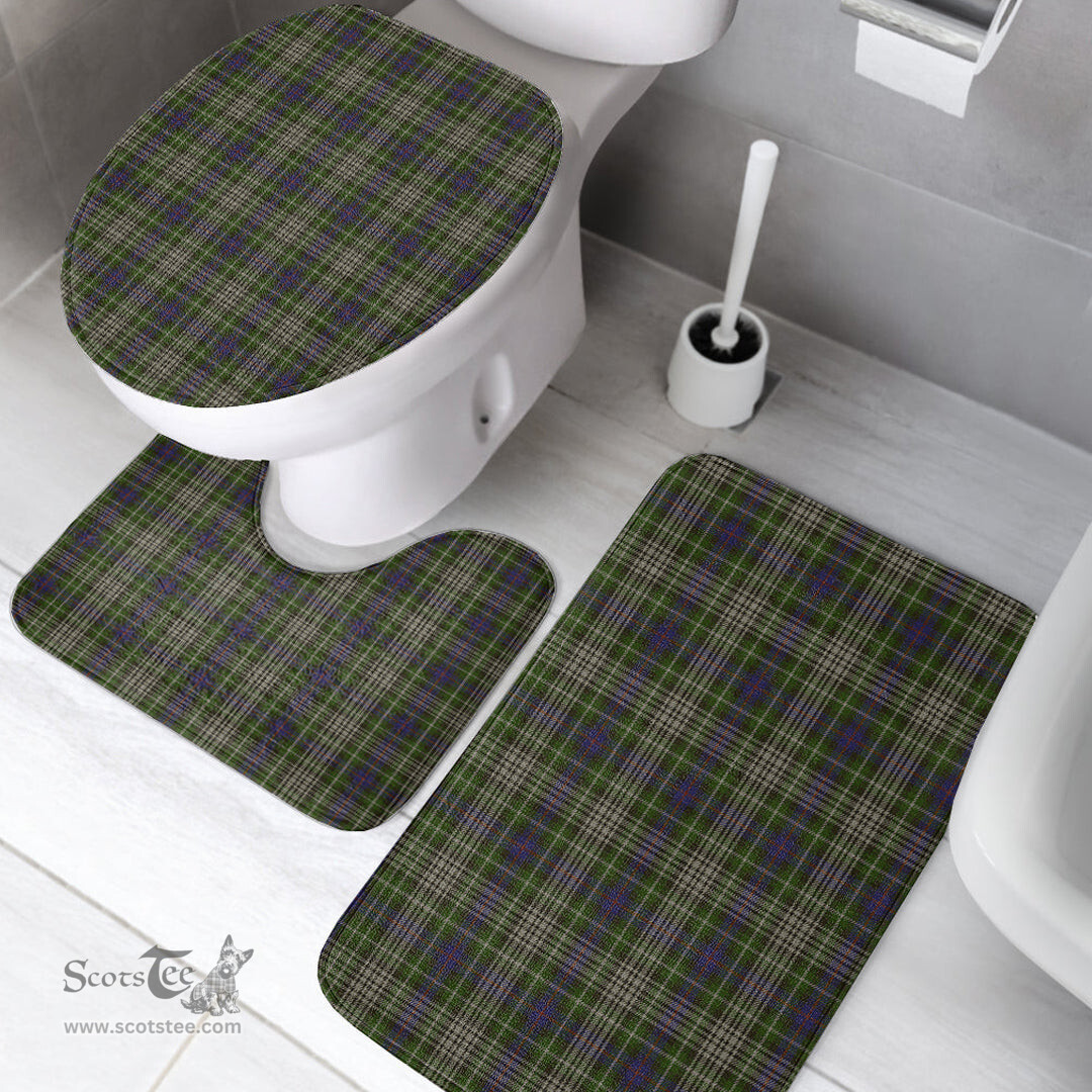 Scottish Davidson Tulloch Dress Clan Tartan Bath Rug Set Plaid Bathroom Set