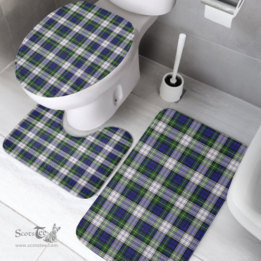 Scottish Gordon Dress Modern Clan Tartan Bath Rug Set Plaid Bathroom Set