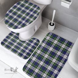 Scottish Gordon Dress Modern Clan Tartan Bath Rug Set Plaid Bathroom Set