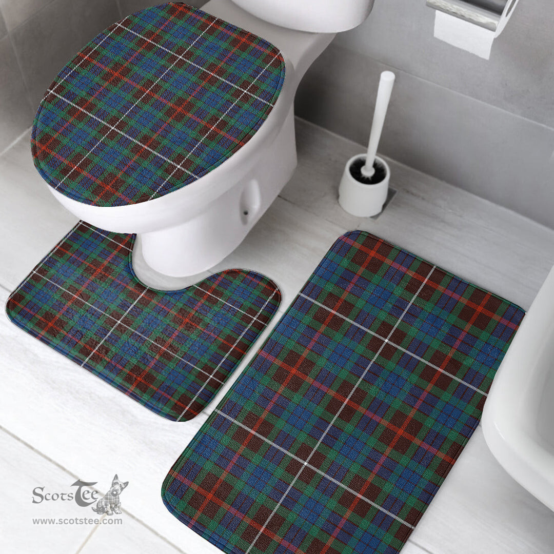 Scottish Fraser Hunting Ancient Clan Tartan Bath Rug Set Plaid Bathroom Set