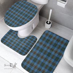 Scottish Cockburn Modern Clan Tartan Bath Rug Set Plaid Bathroom Set