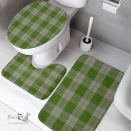 Scottish Cunningham Dress Green Dancers Clan Tartan Bath Rug Set Plaid Bathroom Set
