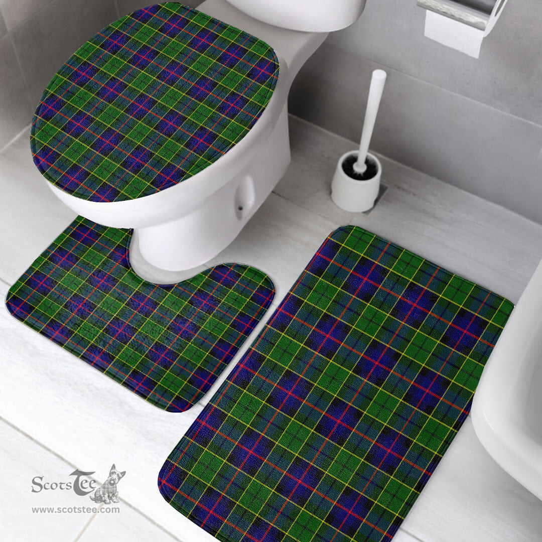 Scottish Forsyth Modern Clan Tartan Bath Rug Set Plaid Bathroom Set