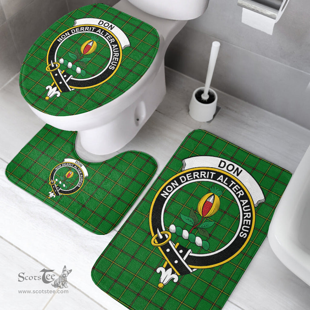 Scottish Don _Tribe of Mar Clan Crest Tartan Bath Rug Set Plaid Bathroom Set