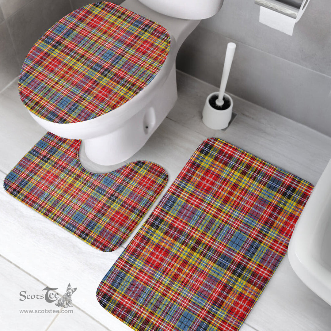 Scottish Drummond of Strathallan Clan Tartan Bath Rug Set Plaid Bathroom Set